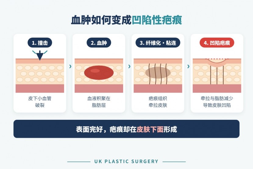 血肿如何变成凹陷性疤痕